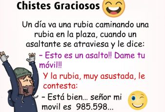 Chistes Graciosos Una rubia en asalto